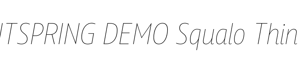  DEMO Squalo Thin Italic