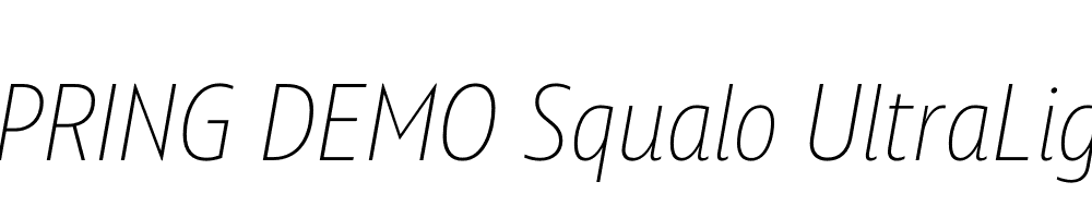  DEMO Squalo UltraLight Italic