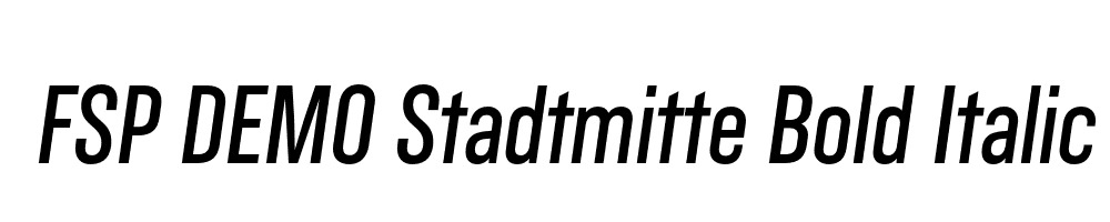 FSP DEMO Stadtmitte Bold Italic