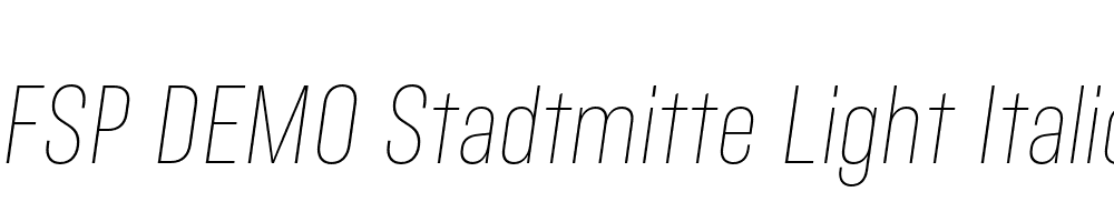 FSP DEMO Stadtmitte Light Italic