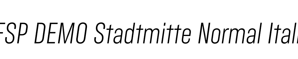 FSP DEMO Stadtmitte Normal Italic