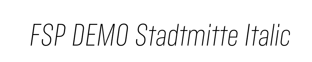 FSP DEMO Stadtmitte Italic