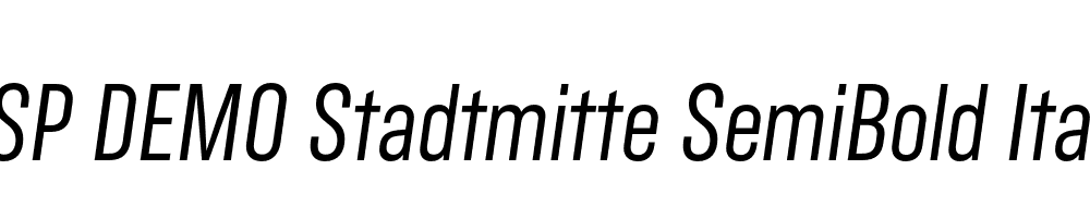 FSP DEMO Stadtmitte SemiBold Italic