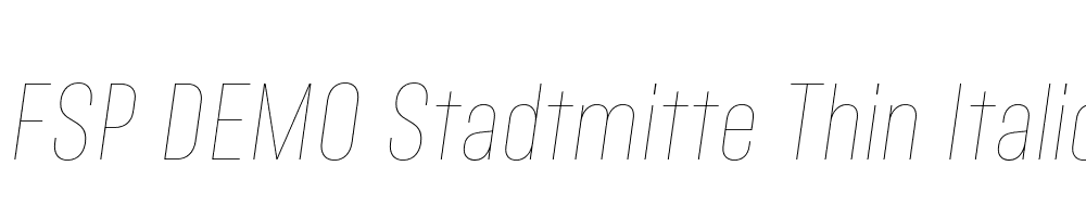 FSP DEMO Stadtmitte Thin Italic