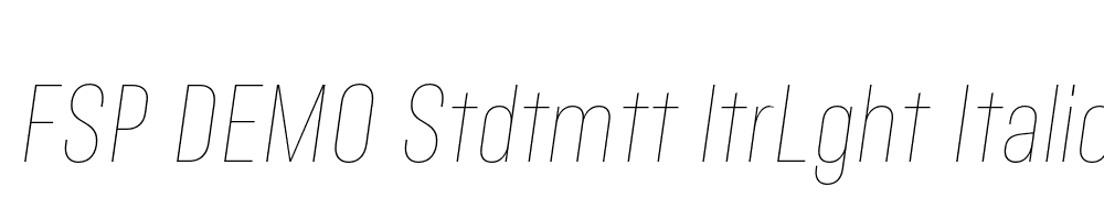 FSP DEMO Stdtmtt ltrLght Italic