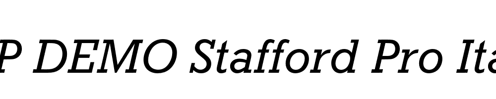 FSP DEMO Stafford Pro Italic