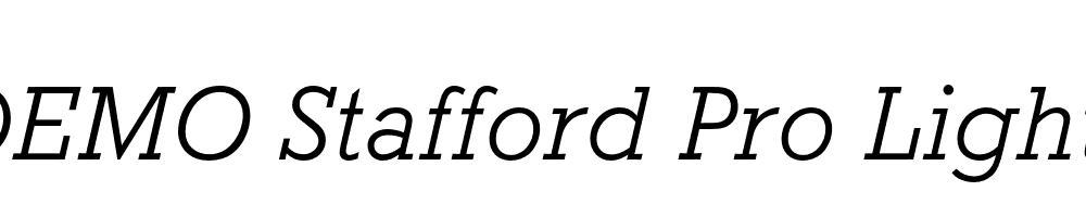 FSP DEMO Stafford Pro Light Italic