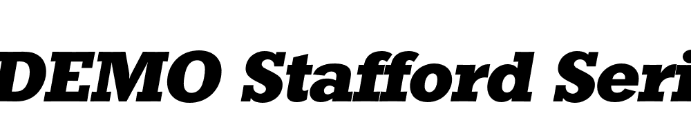  DEMO Stafford Serial Xbold Italic