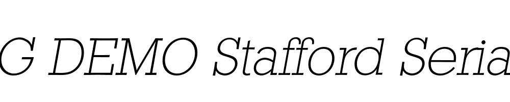  DEMO Stafford Serial Xlight Italic