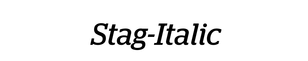 Stag-Italic