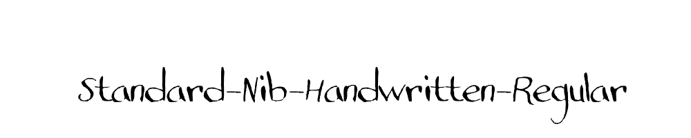 Standard-Nib-Handwritten-Regular