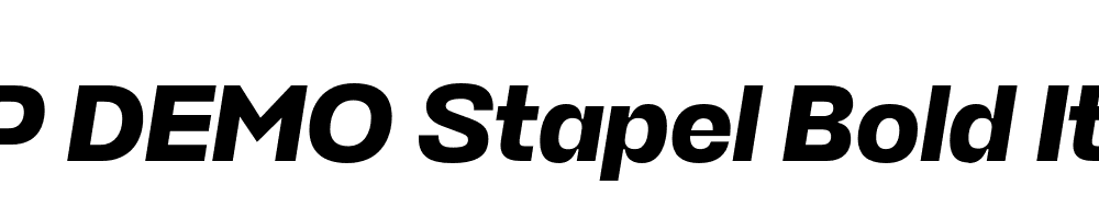 FSP DEMO Stapel Bold Italic