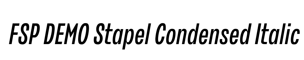 FSP DEMO Stapel Condensed Italic