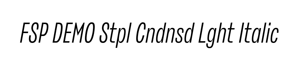 FSP DEMO Stpl Cndnsd Lght Italic