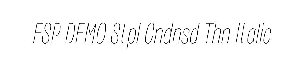 FSP DEMO Stpl Cndnsd Thn Italic