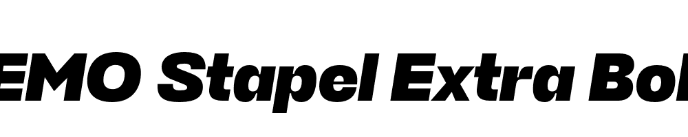 FSP DEMO Stapel Extra Bold Italic