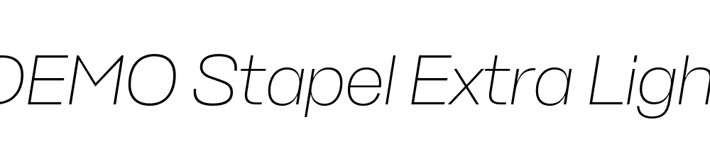 FSP DEMO Stapel Extra Light Italic