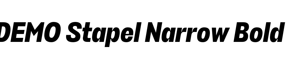 FSP DEMO Stapel Narrow Bold Italic