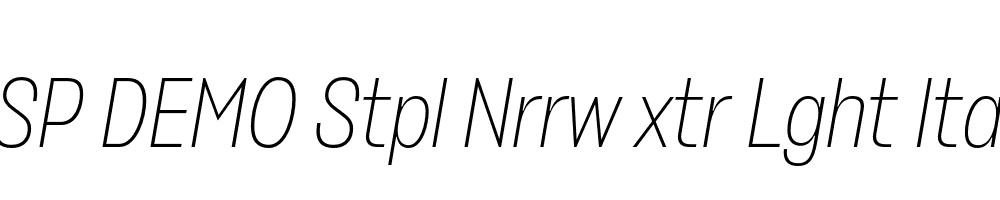 FSP DEMO Stpl Nrrw xtr Lght Italic