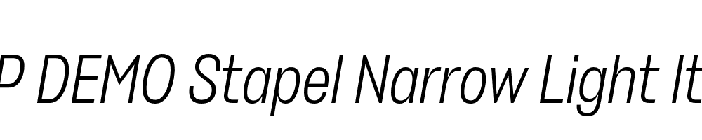 FSP DEMO Stapel Narrow Light Italic