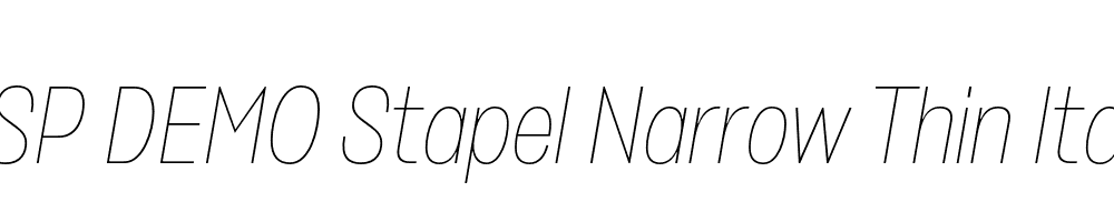 FSP DEMO Stapel Narrow Thin Italic