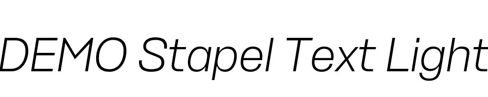 FSP DEMO Stapel Text Light Italic