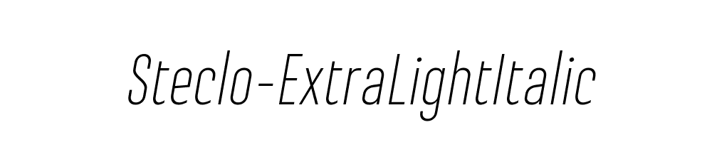 Steclo-ExtraLightItalic