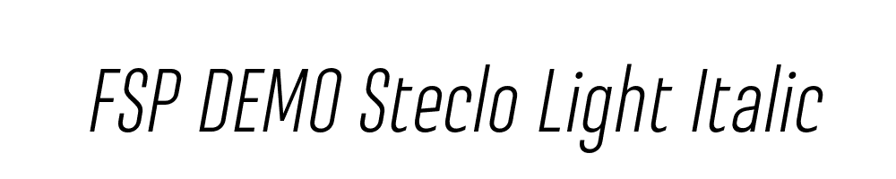 FSP DEMO Steclo Light Italic