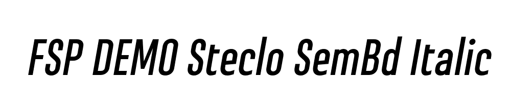 FSP DEMO Steclo SemBd Italic