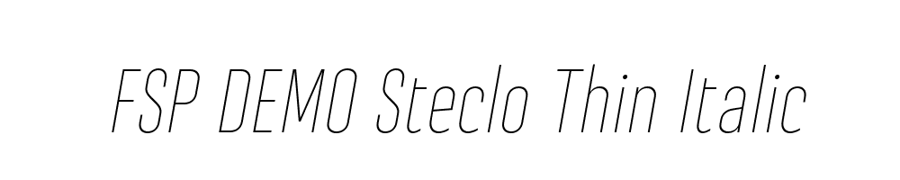 FSP DEMO Steclo Thin Italic