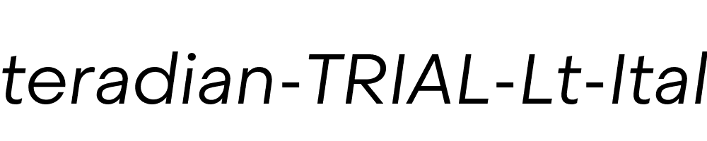 Steradian-TRIAL-Lt-Italic