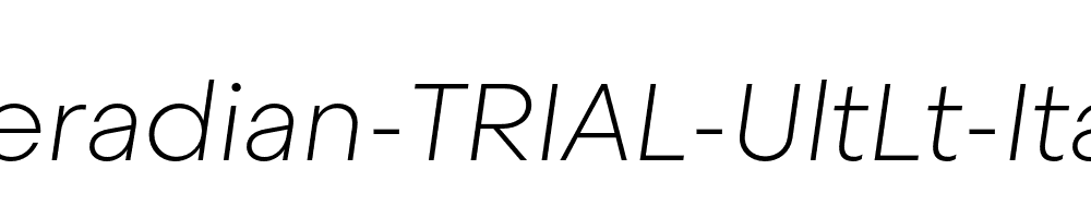 Steradian-TRIAL-UltLt-Italic