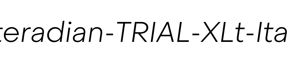 Steradian-TRIAL-XLt-Italic