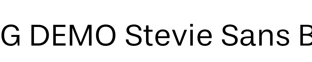  DEMO Stevie Sans Book Regular