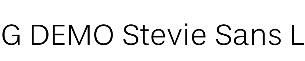  DEMO Stevie Sans Light Regular