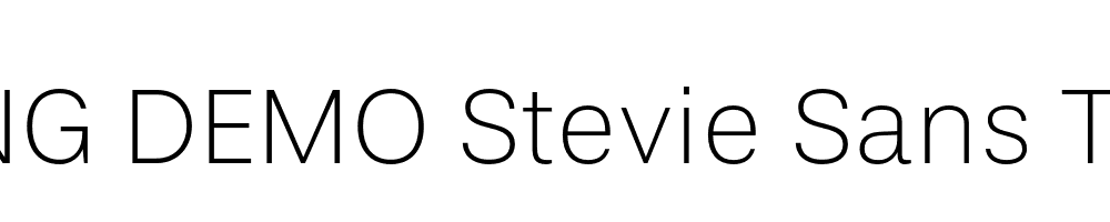  DEMO Stevie Sans Thin Regular