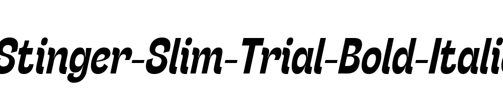 Stinger-Slim-Trial-Bold-Italic