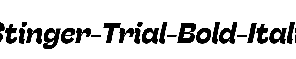 Stinger-Trial-Bold-Italic