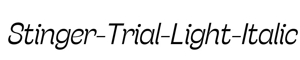 Stinger-Trial-Light-Italic