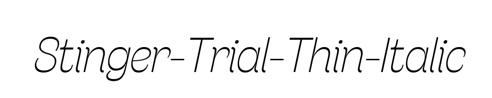 Stinger-Trial-Thin-Italic