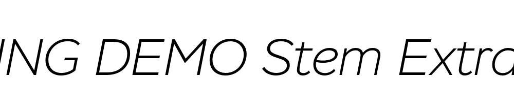  DEMO Stem Extra Light Italic