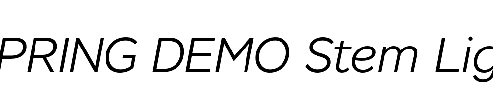  DEMO Stem Light Italic