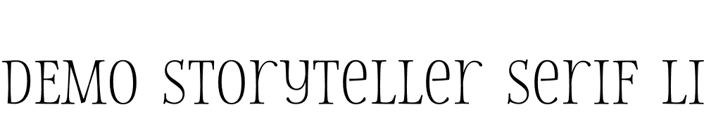  DEMO Storyteller Serif Light Regular