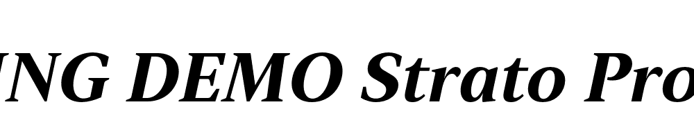  DEMO Strato Pro Bold Italic