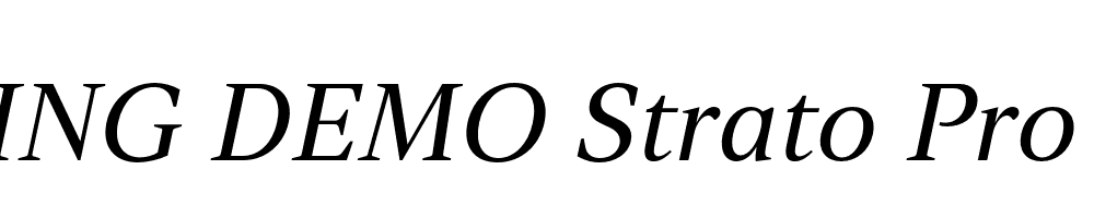  DEMO Strato Pro Book Italic