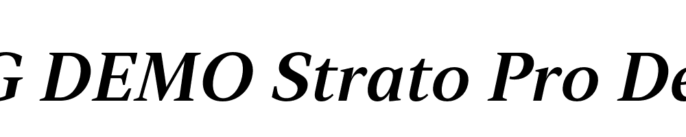  DEMO Strato Pro Demi Bold Italic