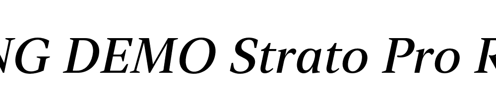  DEMO Strato Pro Regular Italic