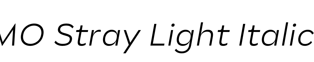 FSP DEMO Stray Light Italic Regular