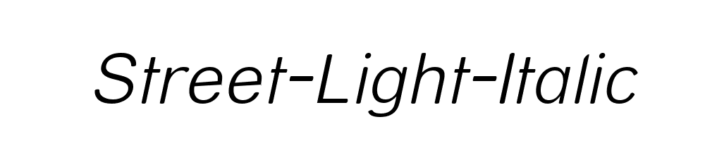 Street-Light-Italic