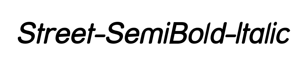 Street-SemiBold-Italic